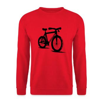Fahrrad Gekritzel Fahrräder Radfahren Vektor 2 - Unisex Pullover - Rot - Vorne - Alina (178cm) & Michal (187cm)