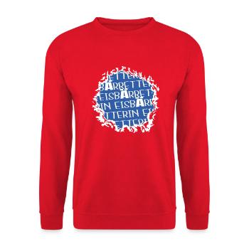 klima animal rights spruch geburtstagsgeschenkidee - Unisex Pullover - Rot - Vorne - Alina (178cm) & Michal (187cm)