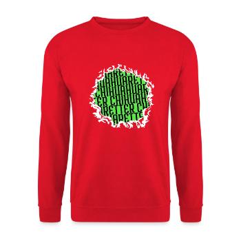 geschenkidee zitat hund humor chihuahua statement - Unisex Pullover - Rot - Vorne - Alina (178cm) & Michal (187cm)