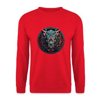 Oni - Sweat-shirt Unisexe - rouge - Devant - Alina (178cm) & Michal (187cm)