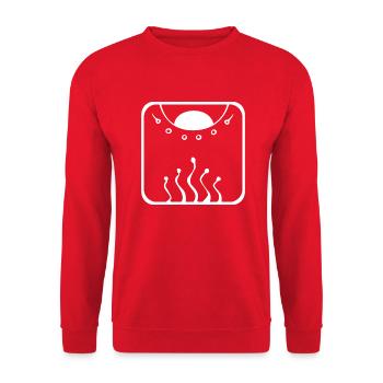 1 Kin Maya Dragon WHT - Sweat-shirt Unisexe - rouge - Devant - Alina (178cm) & Michal (187cm)