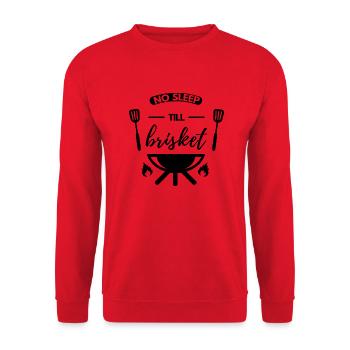 Pas de sommeil jusqu’à la poitrine de bœuf - cadeau barbecue parfait - Sweat-shirt Unisexe - rouge - Devant - Alina (178cm) & Michal (187cm)