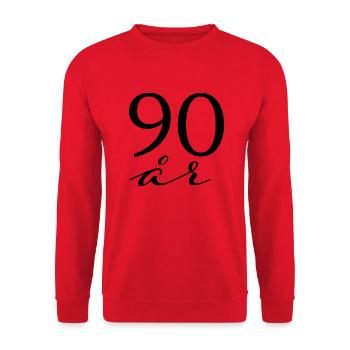 90 ans - Sweat-shirt Unisexe - rouge - Devant - Alina (178cm) & Michal (187cm)