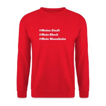 Mannheim - Unisex Pullover - Rot - Vorne - Alina (178cm) & Michal (187cm)
