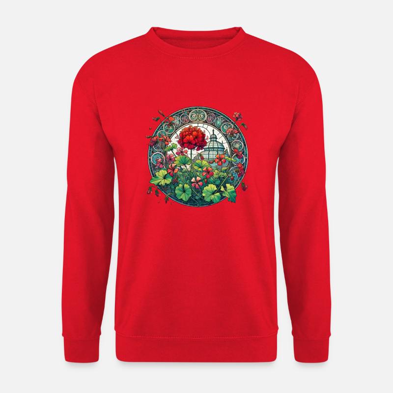 Geraniums - Unisex Sweatshirt - red