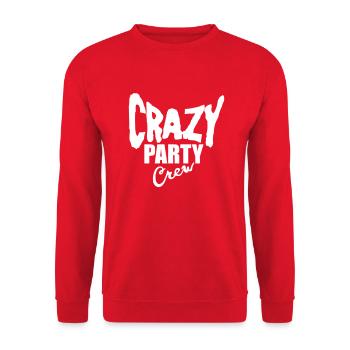 Crazy Party Crew Crazy Celebrations Team Friends Fun - Unisex Sweatshirt - red - Front - Alina (178cm) & Michal (187cm)