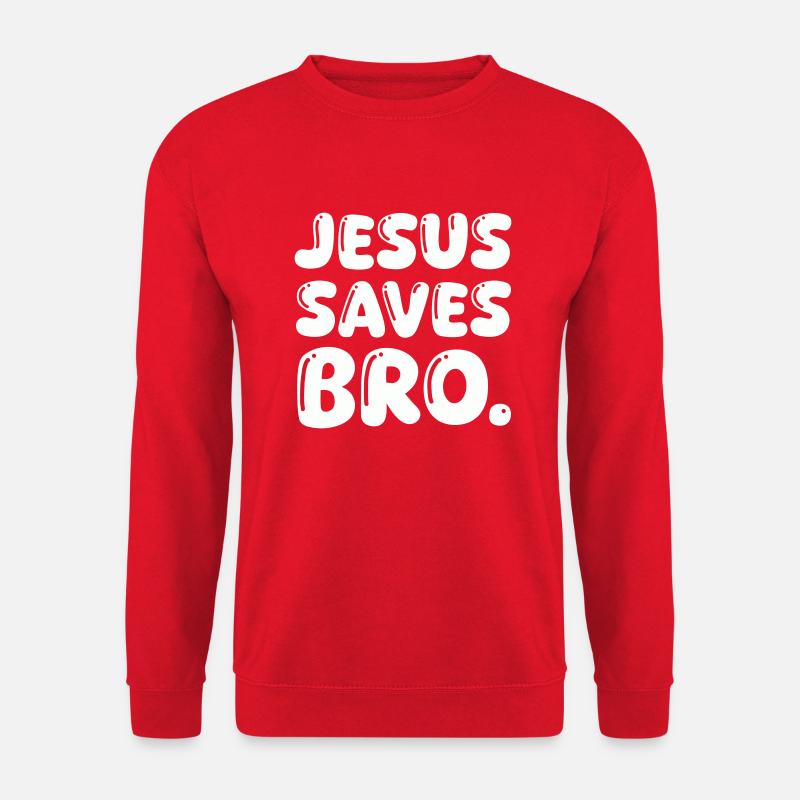 jesus saves bro - Unisex Pullover - Rot