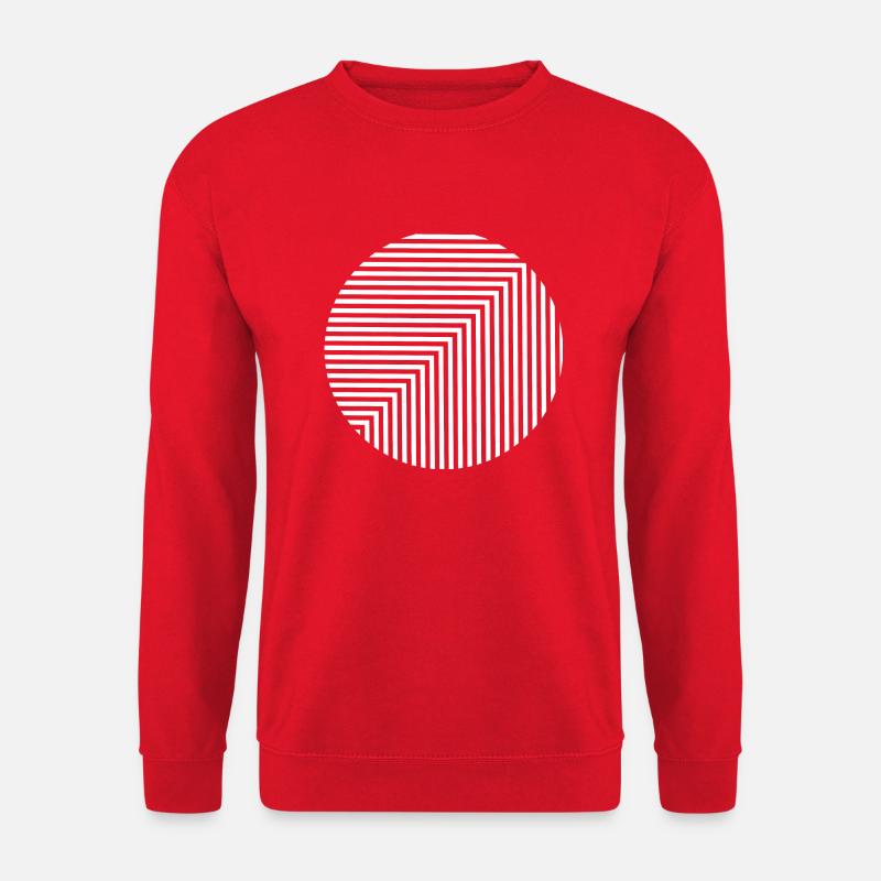 lines and circle design - Unisex Sweatshirt - red