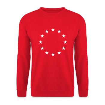 Star shirts: Europe, your style - Unisex Sweatshirt - red - Front - Alina (178cm) & Michal (187cm)