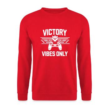 Vibrations de victoire uniquement - Sweat-shirt Unisexe - rouge - Devant - Alina (178cm) & Michal (187cm)