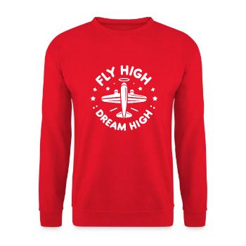 Voler haut, rêver haut - Sweat-shirt Unisexe - rouge - Devant - Alina (178cm) & Michal (187cm)