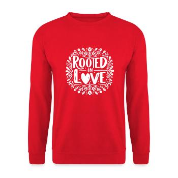 Enraciné dans l’amour - Sweat-shirt Unisexe - rouge - Devant - Alina (178cm) & Michal (187cm)