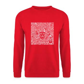 Christmas - Unisex Sweatshirt - red - Front - Alina (178cm) & Michal (187cm)