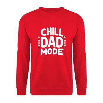 Chill Dad Mode - Unisex Sweatshirt - red - Front - Alina (178cm) & Michal (187cm)