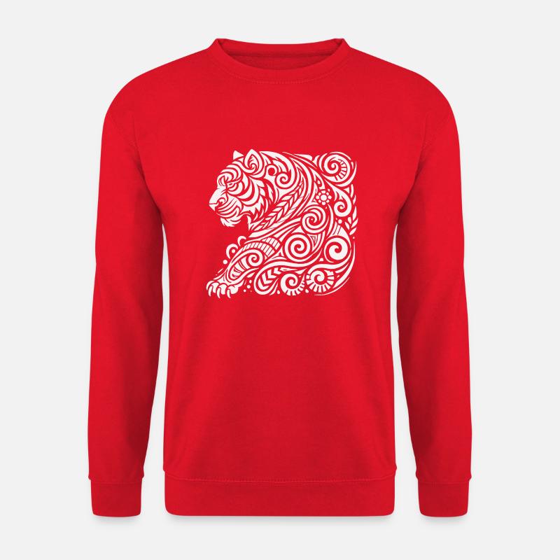 tiger tribal - Unisex Pullover - Rot