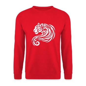panther - Unisex Pullover - Rot - Vorne - Alina (178cm) & Michal (187cm)
