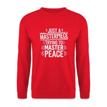 Inspiration for mental balance - Unisex Sweatshirt - red - Front - Alina (178cm) & Michal (187cm)