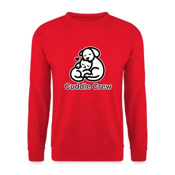 Câlins pour chats et chiens - Cuddle Crew Design - Sweat-shirt Unisexe - rouge - Devant - Alina (178cm) & Michal (187cm)