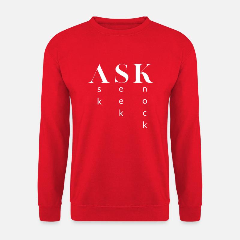 Ask, Seek, Knock - Unisex Sweatshirt - red