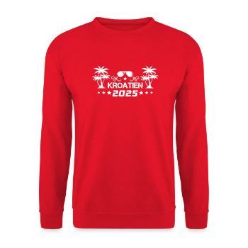 Croatie 2025 - Sweat-shirt Unisexe - rouge - Devant - Alina (178cm) & Michal (187cm)