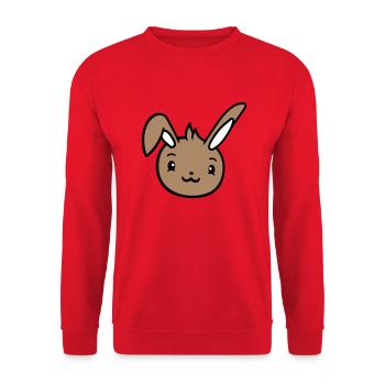 Lapin Lapin Semble mignon Heureux Friendly - Sweat-shirt Unisexe - rouge - Devant - Alina (178cm) & Michal (187cm)