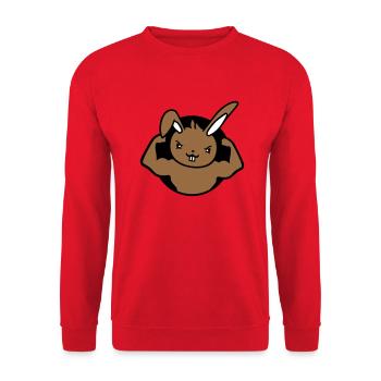 Bunny Bodybuilder Gym Muscles Strong Fitness Biceps - Unisex Sweatshirt - red - Front - Alina (178cm) & Michal (187cm)