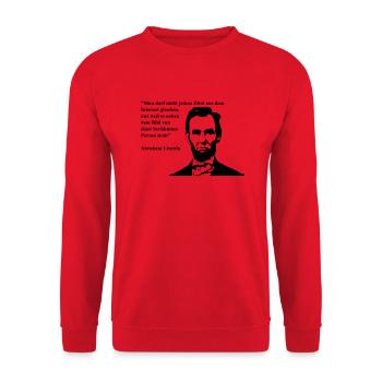 Lincoln - Unisex Pullover - Rot - Vorne - Alina (178cm) & Michal (187cm)