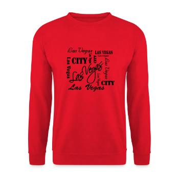 Las Vegas - Unisex Pullover - Rot - Vorne - Alina (178cm) & Michal (187cm)