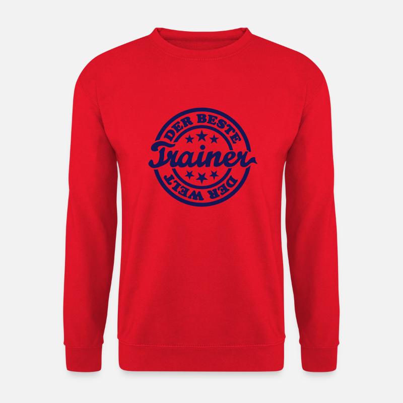 Bester Trainer (Stempel) - Unisex Pullover - Rot
