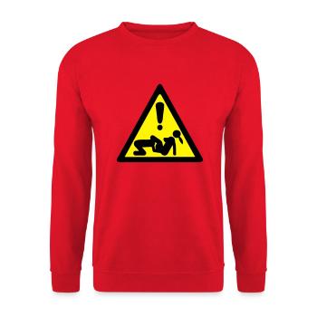 sex love couple danger panel position - Unisex Sweatshirt - red - Front - Alina (178cm) & Michal (187cm)