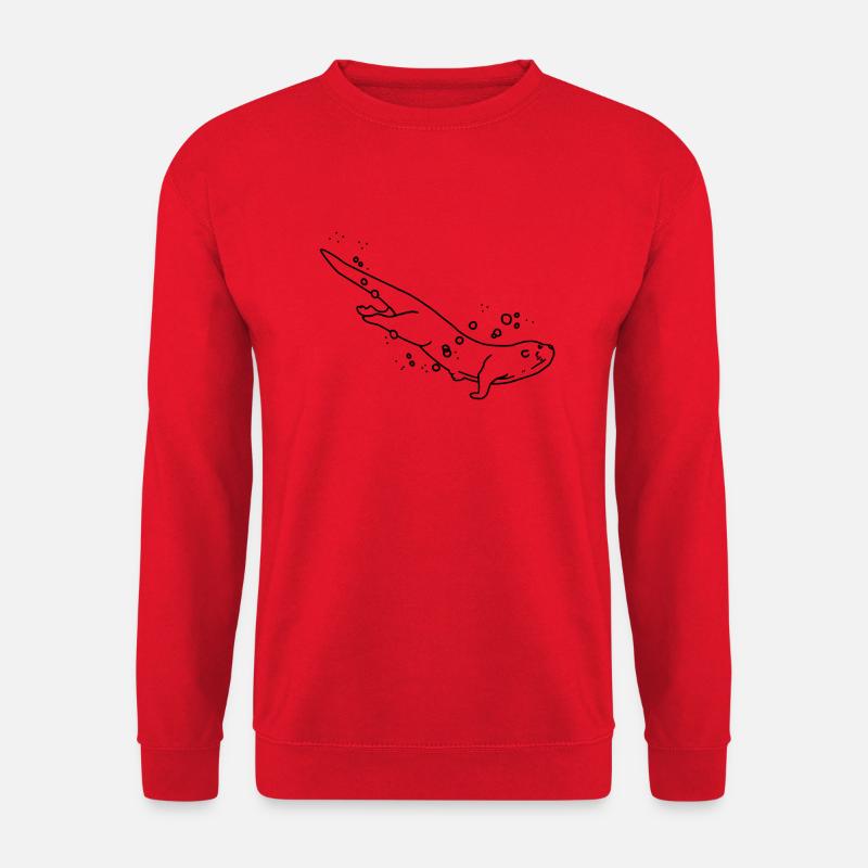 Otter tauchen - Unisex Pullover - Rot