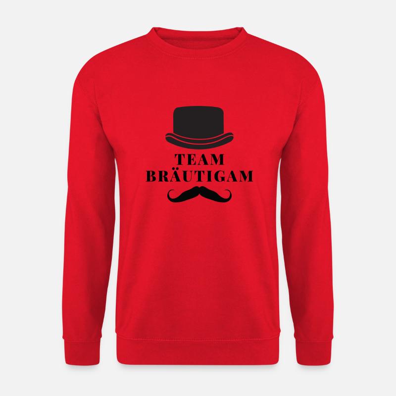 Team Bräutigam - Junggesellenabschied - Unisex Pullover - Rot