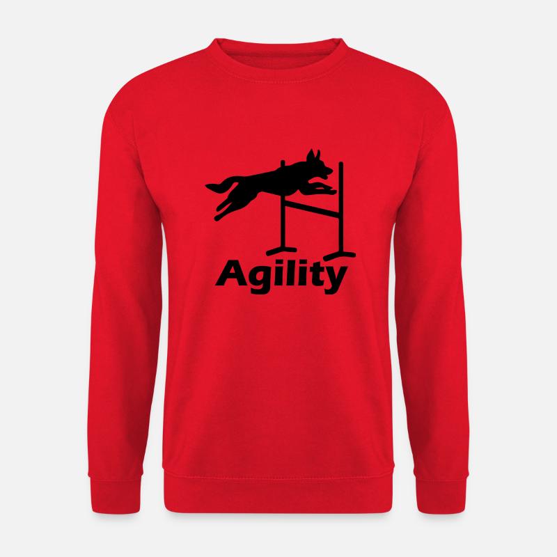 Hund Dog Agility - Unisex Pullover - Rot