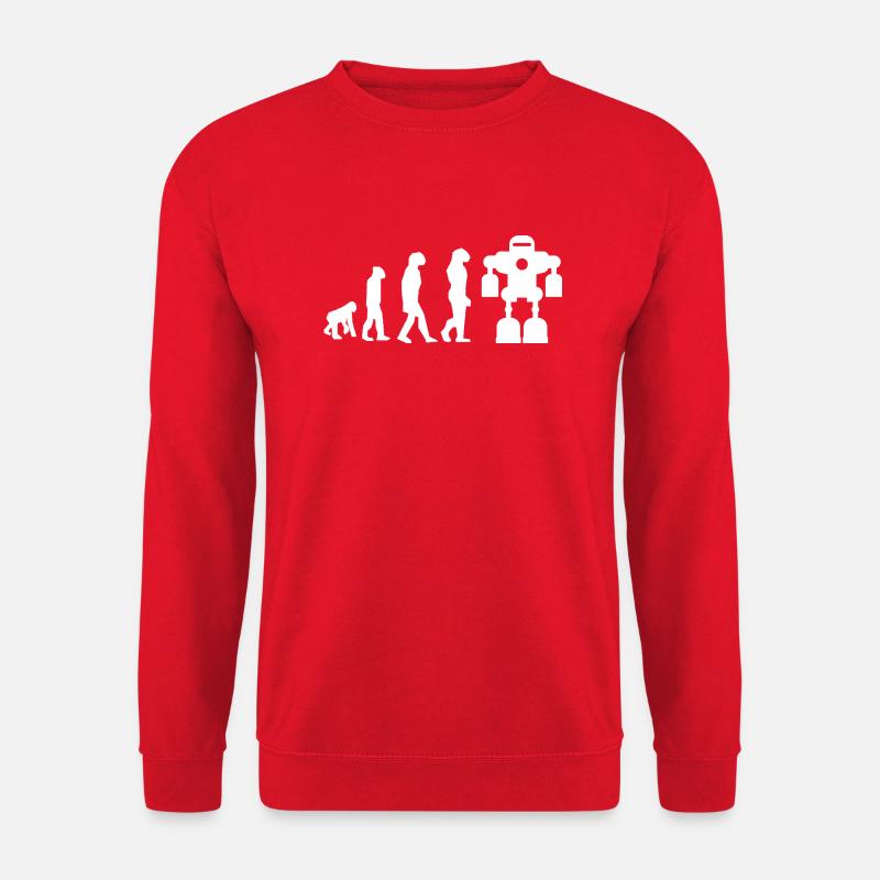 Roboter-Evolution - Unisex Pullover - Rot