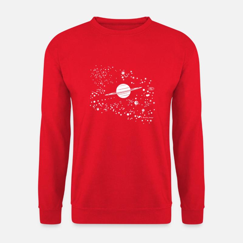 Saturn Sternenhimmel - Unisex Pullover - Rot