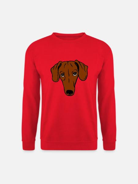Dachshund, shorthair - Unisex Sweatshirt - red