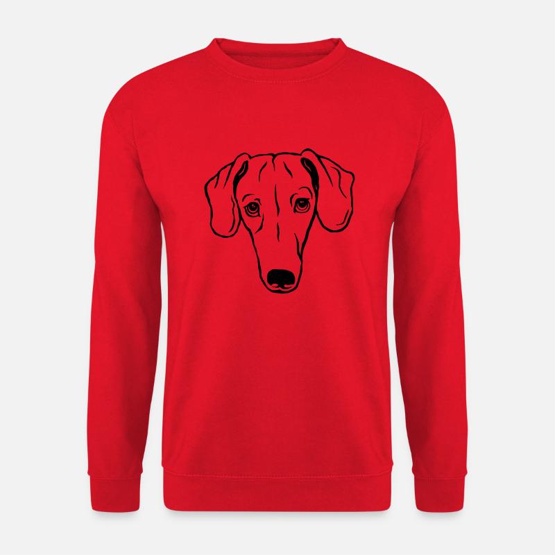 Dackel, kurzhaar - Unisex Pullover - Rot