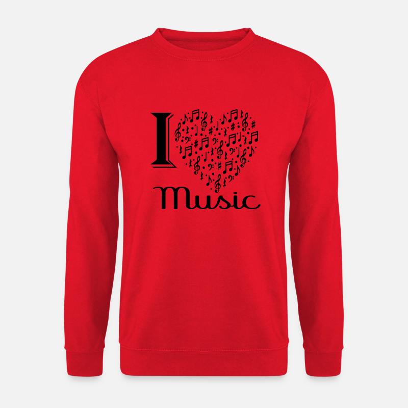 Ich liebe Musik - Unisex Pullover - Rot