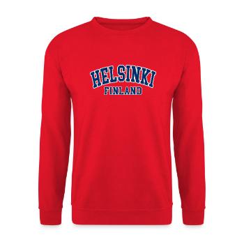 helsinki finland - Unisex Sweatshirt - red - Front - Alina (178cm) & Michal (187cm)