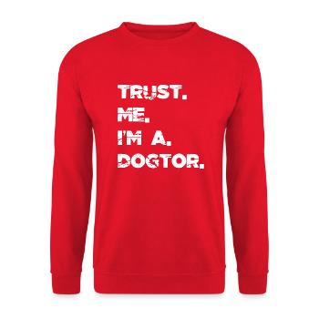 american flag funny sayings 4th of july dog lover - Unisex Pullover - Rot - Vorne - Alina (178cm) & Michal (187cm)