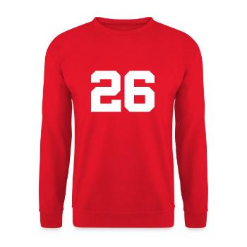 26 - Unisex Sweatshirt - red - Front - Alina (178cm) & Michal (187cm)