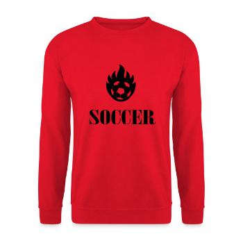 Fußball Soccer - Unisex Sweatshirt - red - Front - Alina (178cm) & Michal (187cm)