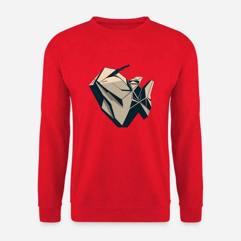 Geometrisches Motorrad - Unisex Pullover - Rot