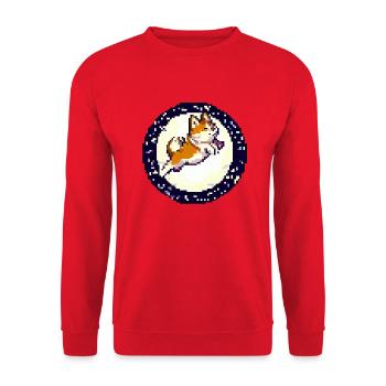 Shiba Inu - Sweat-shirt Unisexe - rouge - Devant - Alina (178cm) & Michal (187cm)