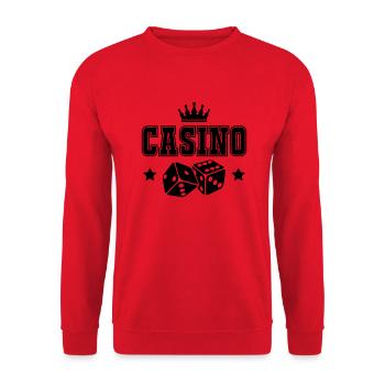 Casino - Unisex Sweatshirt - red - Front - Alina (178cm) & Michal (187cm)