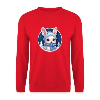 Snow Bunny - Unisex Sweatshirt - red - Front - Alina (178cm) & Michal (187cm)