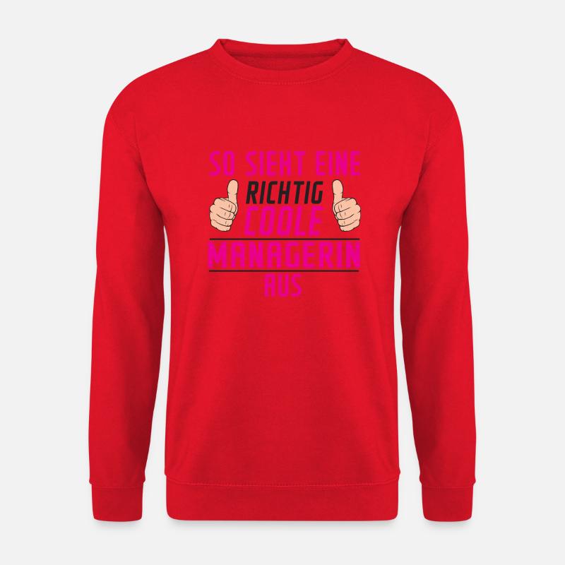 Managerin | Definition | lustig | Management - Unisex Pullover - Rot