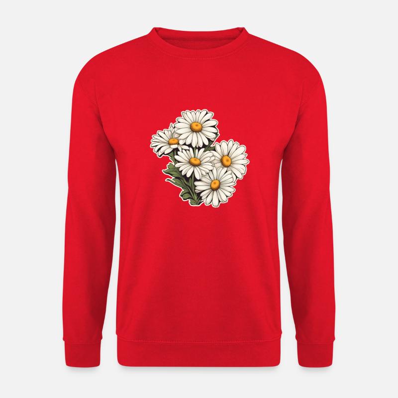 Gänseblümchen 5 Blüten - Unisex Pullover - Rot