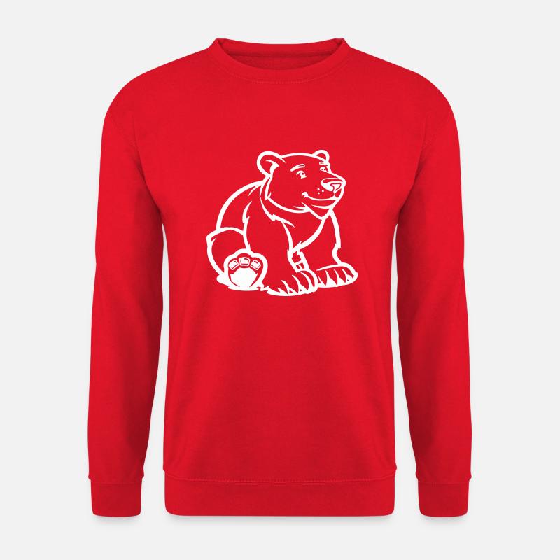 eisbär comic bär - Unisex Pullover - Rot
