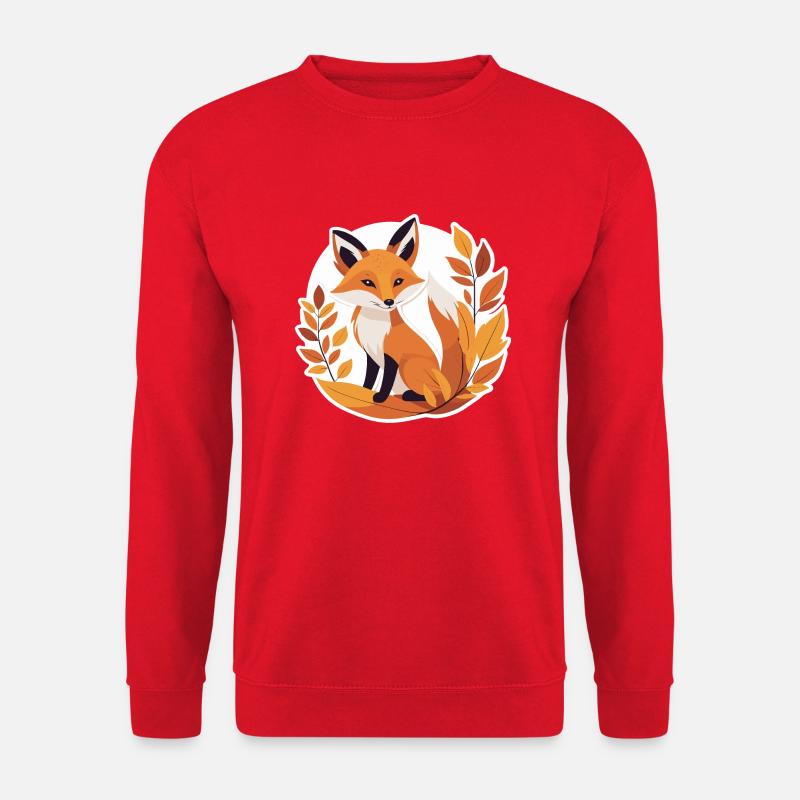 Fox in Autumn #6 - Unisex Sweatshirt - red